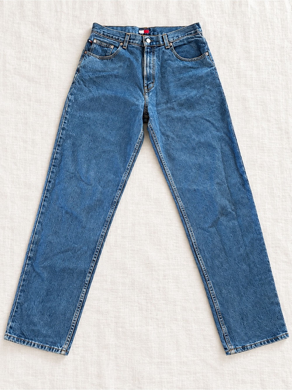 Vintage Tommy Hilfiger Tommy Jeans Men's 34 Blue Straight Leg Y2K Denim